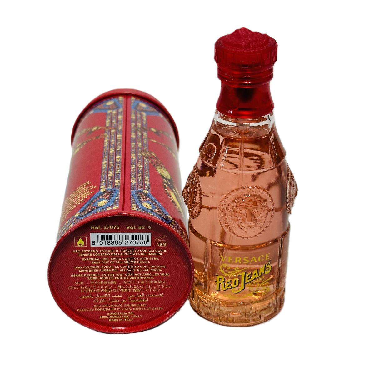 🔴 RARE: Red Jeans by Versace for Women | 3 Options | Vintage Tester Box (No Cap) + New Formulation Metal Container + Vintage Tin Box (Low Fill) | VJC Gianni Versace Era | Italian Luxury Collector’s Feminine