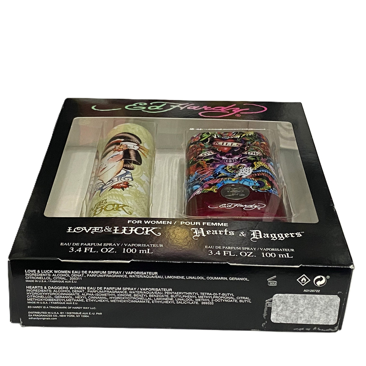 Hearts & Daggers + Love & Luck Ed Hardy by Christian Audigier for Women | 2 x 100 ml / 3.4 fl oz EDP Duo Set