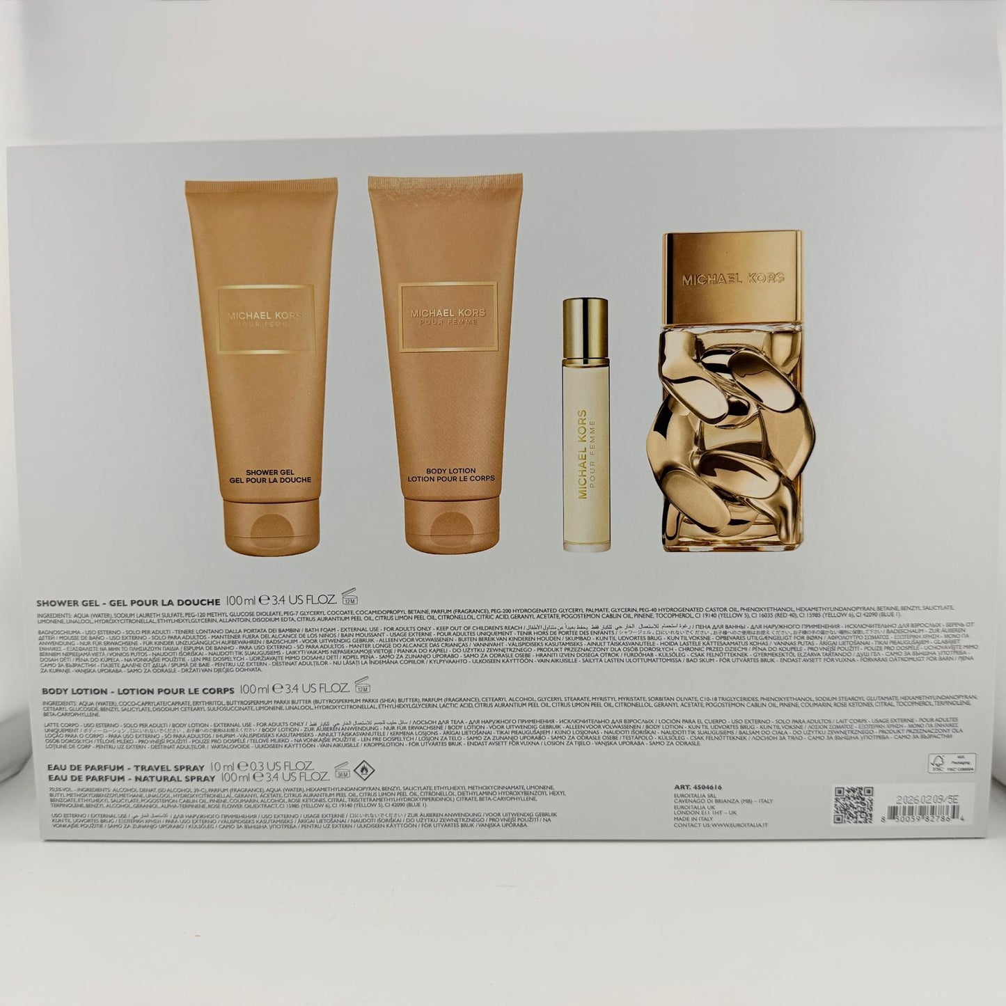 Michael Kors Pour Femme, 3.4 Oz - 4Pcs Set For Women