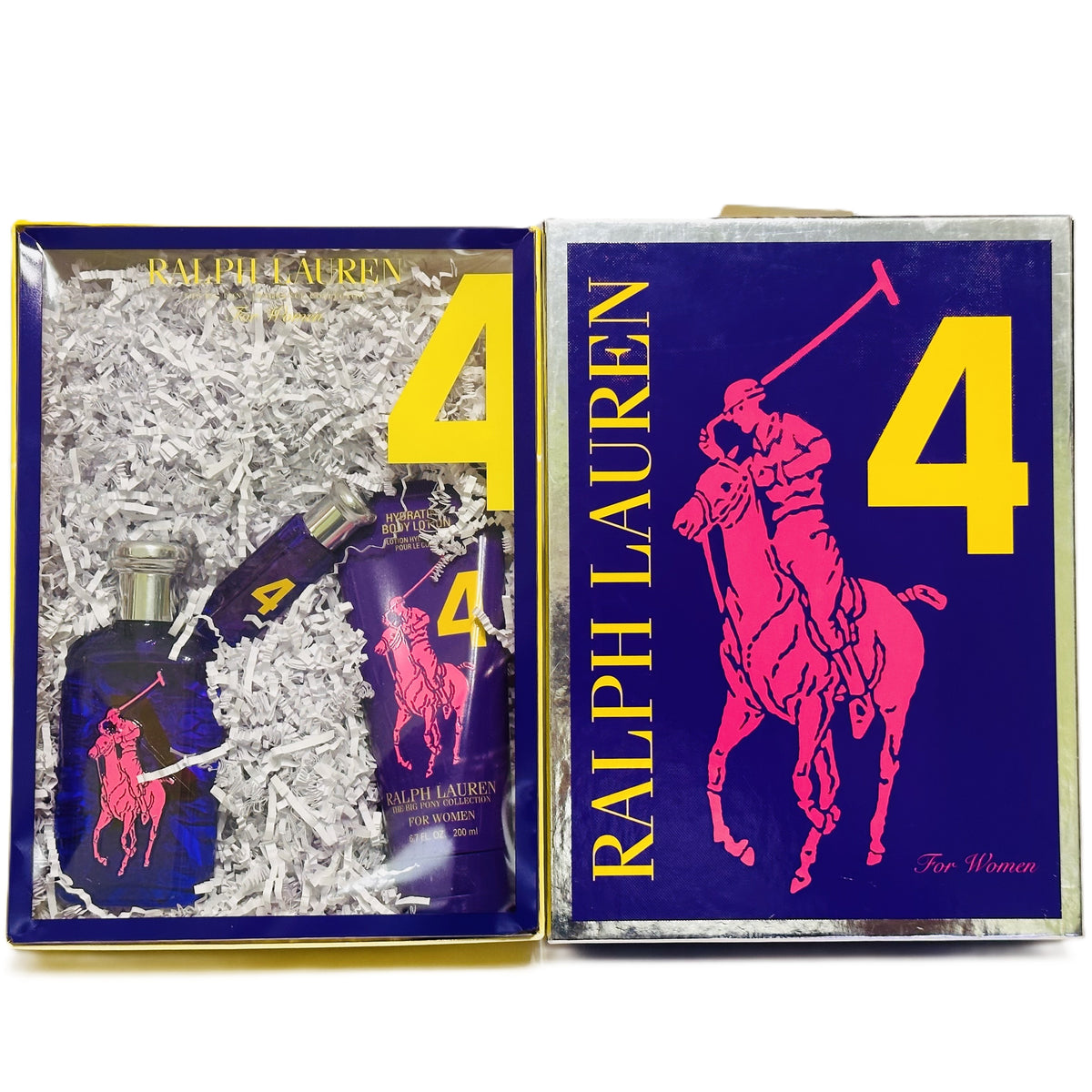 Big Pony 4 by Ralph Lauren Women's 3-Piece Set - 100 ml EDT, 10 ml EDT & 200 ml Lotion - No Tray
