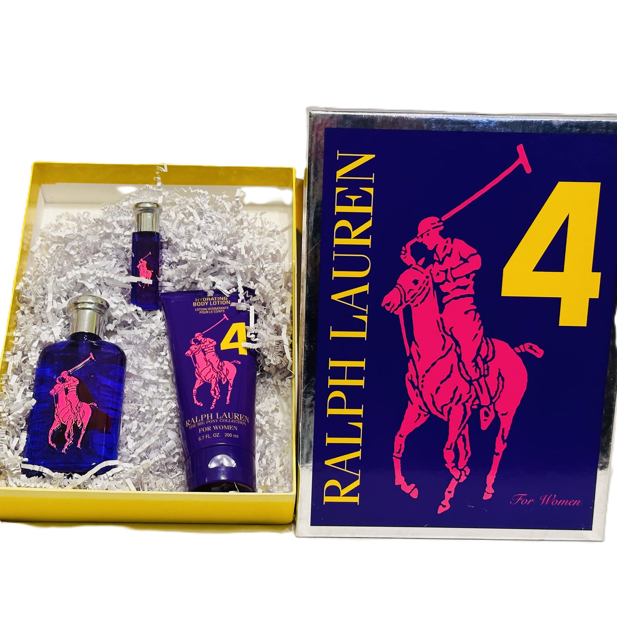 Big Pony 4 by Ralph Lauren Women's 3-Piece Set - 100 ml EDT, 10 ml EDT & 200 ml Lotion - No Tray