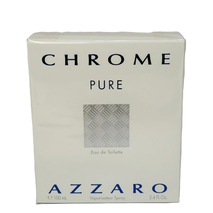 Chrome Pure by Azzaro for Men 3.4 fl.oz / 100 ml Eau de Toilette Spray | Brand New Cellophane Sealed