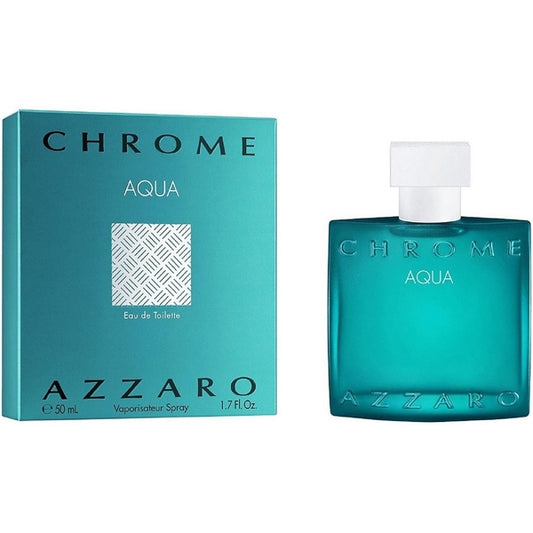 💧 RARE & Discontinued: Azzaro Chrome Aqua for Men 1.7 fl.oz / 50 ml EDT Spray | New Cellophane Box | Hard to Find