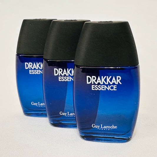 Lot of 3 bottles: Drakkar Essence by Guy Laroche Men 0.5 fl.oz / 15 EDT, splash