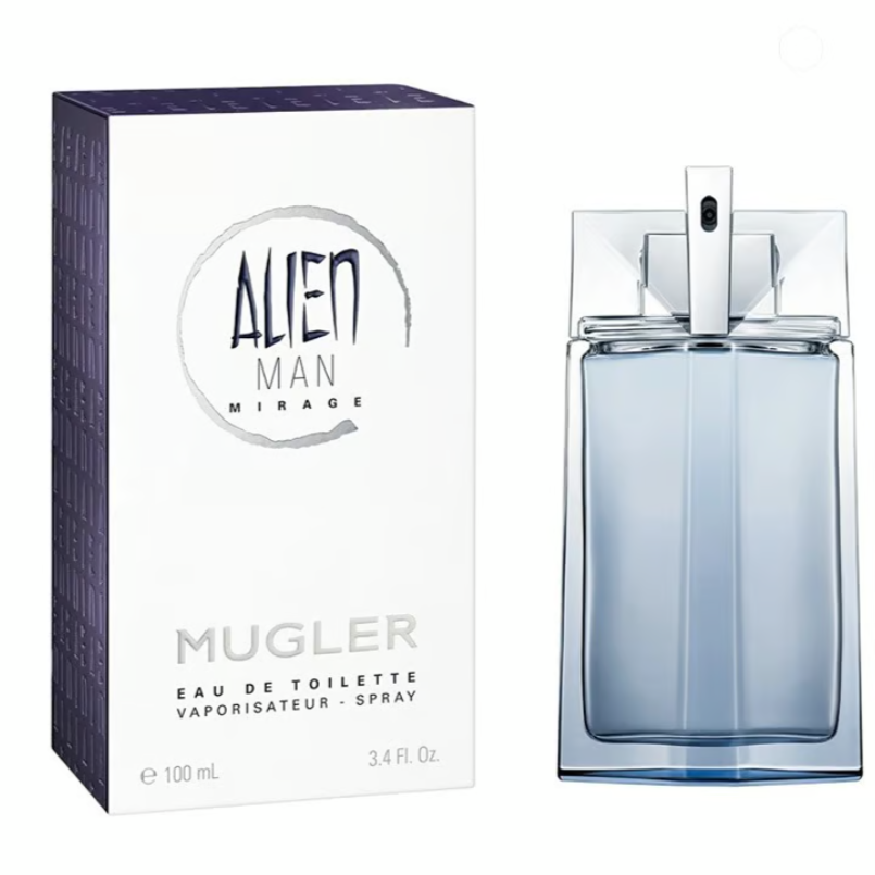 Alien Man Mirage by Mugler EDT for Men | 3.4 fl.oz / 100 ml | New Sealed | Fresh Woody Amber | Launched 2022 | Clarins Group | Ships from US