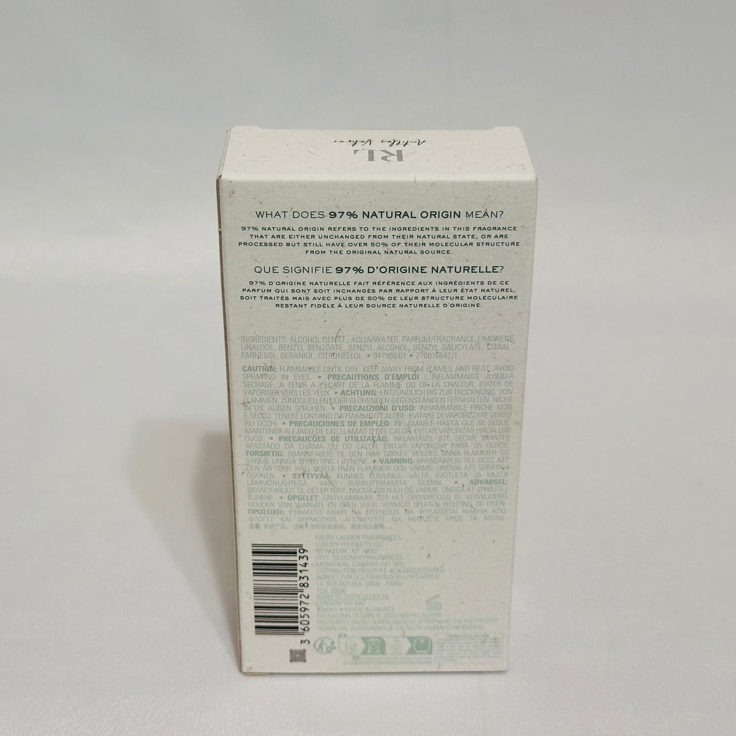 Polo Earth Antilles Vetiver by Ralph Lauren unisex, 3.4 fl.oz / 100 ml Eau De Toilette spray