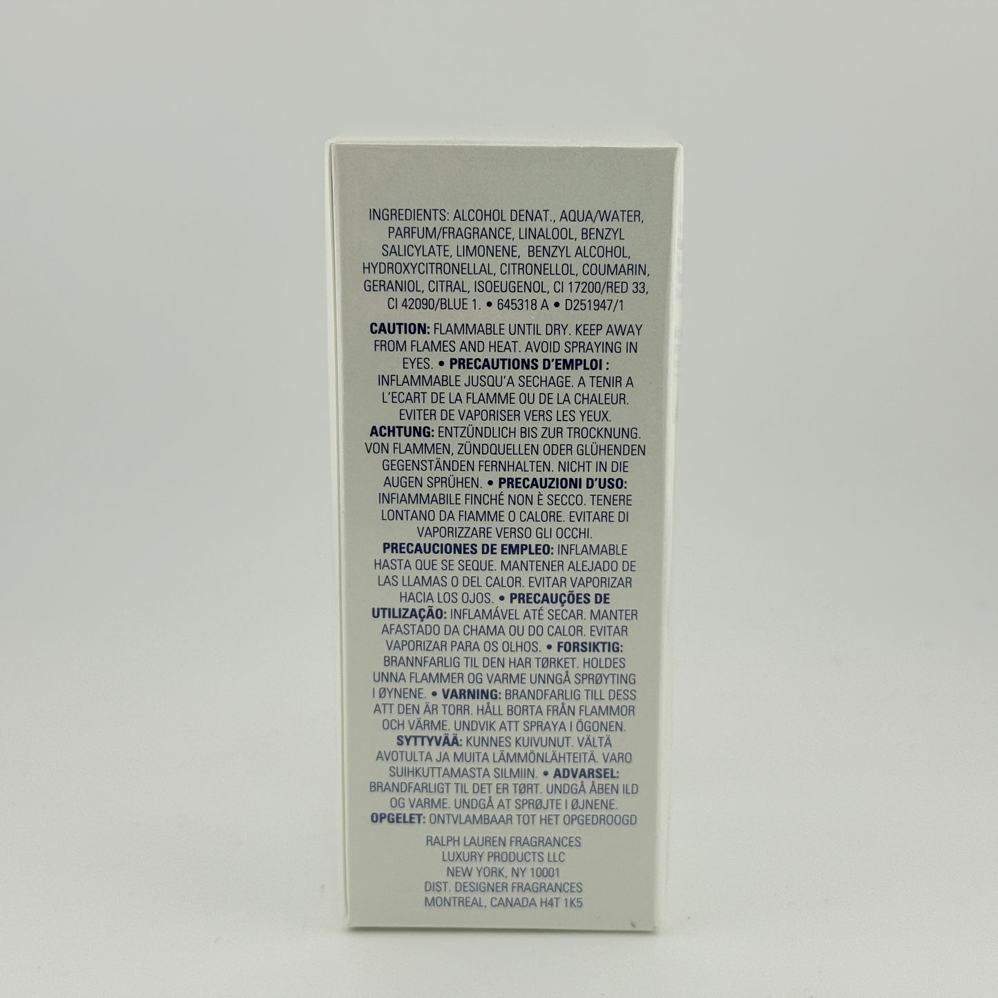 Polo Sport by Ralph Lauren for Men  2.5 fl.oz / 75 ml eau de toilette natural spray