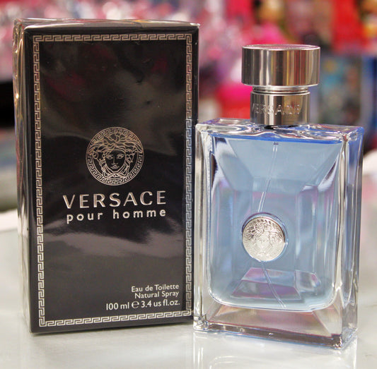 Versace Pour Homme Eau de Toilette ,Cologne Spray for Men 3.4 oz, full size