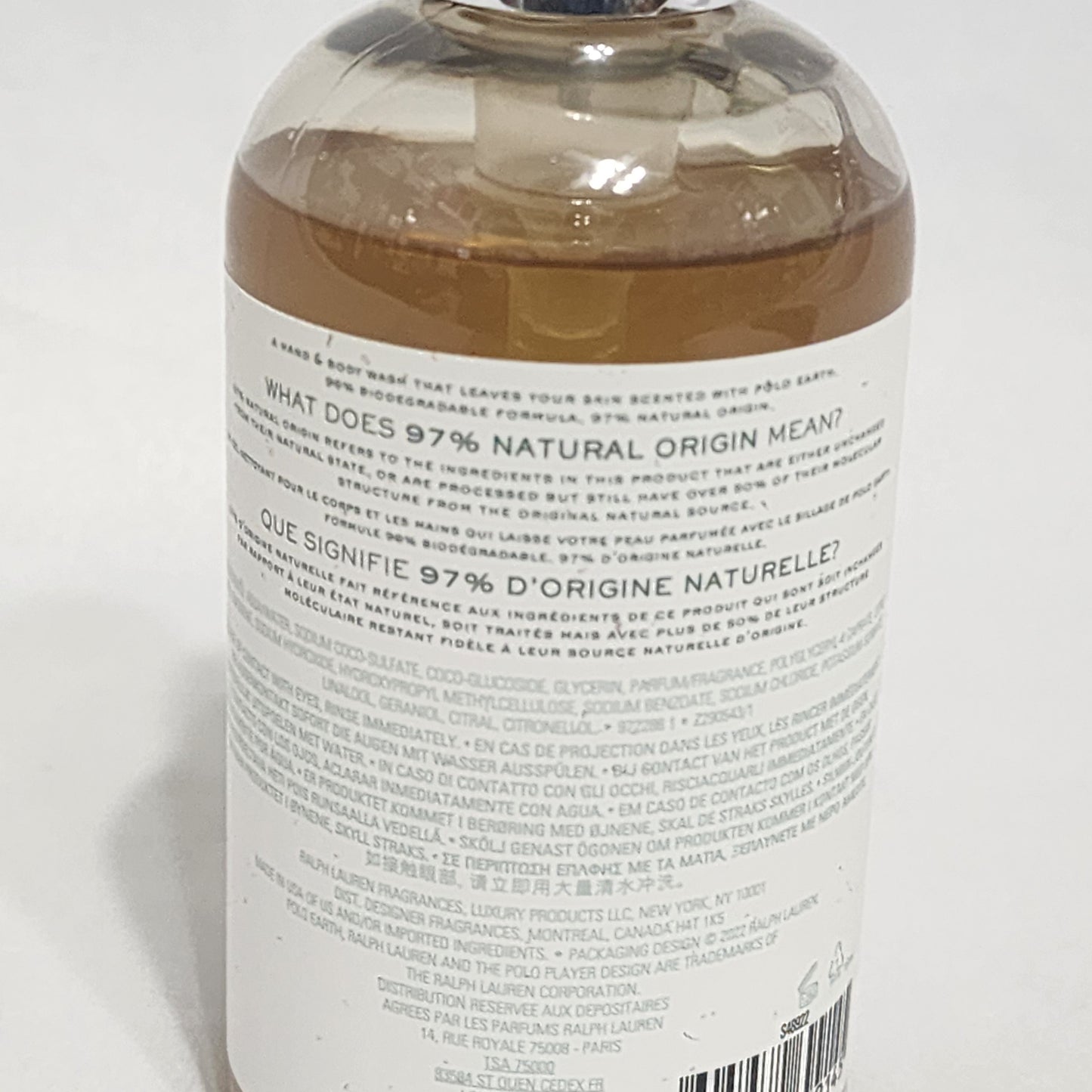 POLO EARTH/RALPH LAUREN HAND & BODY WASH 8.0 OZ (230 ML) (U)