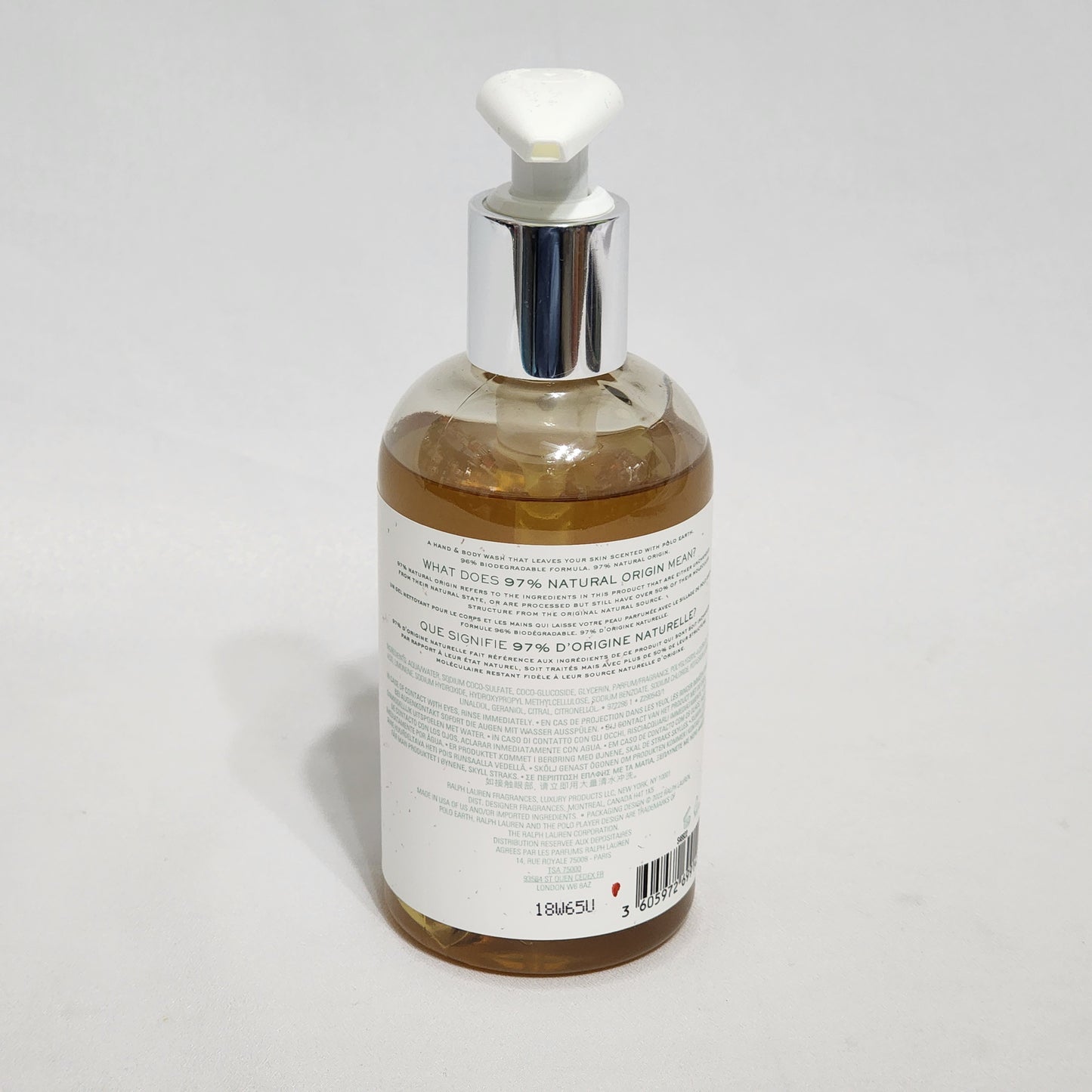 POLO EARTH/RALPH LAUREN HAND & BODY WASH 8.0 OZ (230 ML) (U)