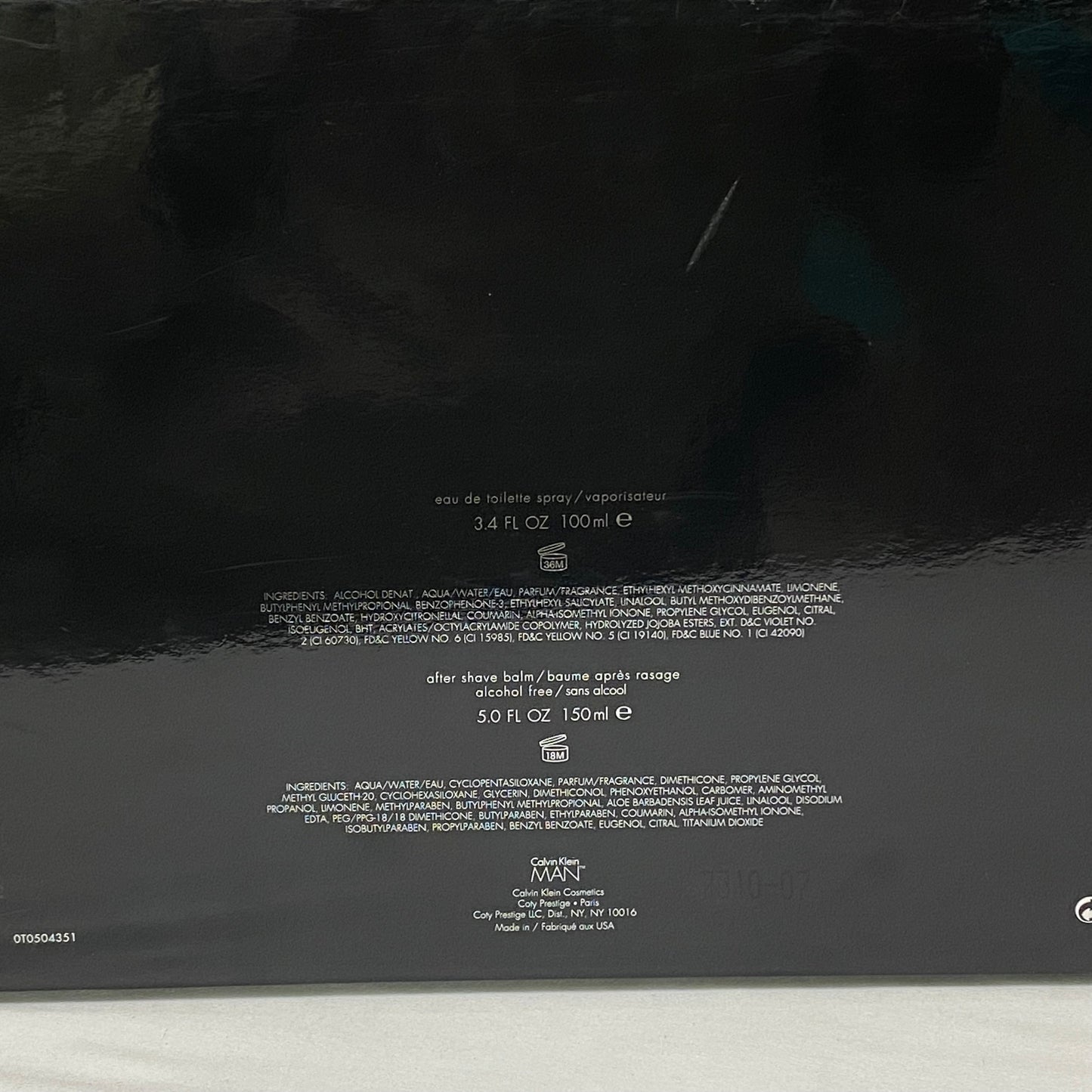 Calvin Klein Man 2 PCs Set for Men - vintage formulatioon