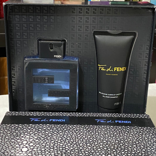Fan di Fendi Acqua Pour Homme 2 Piece Set Includes: 3.3 oz Eau de Toilette Spray + 3.3 oz All Over Shampoo