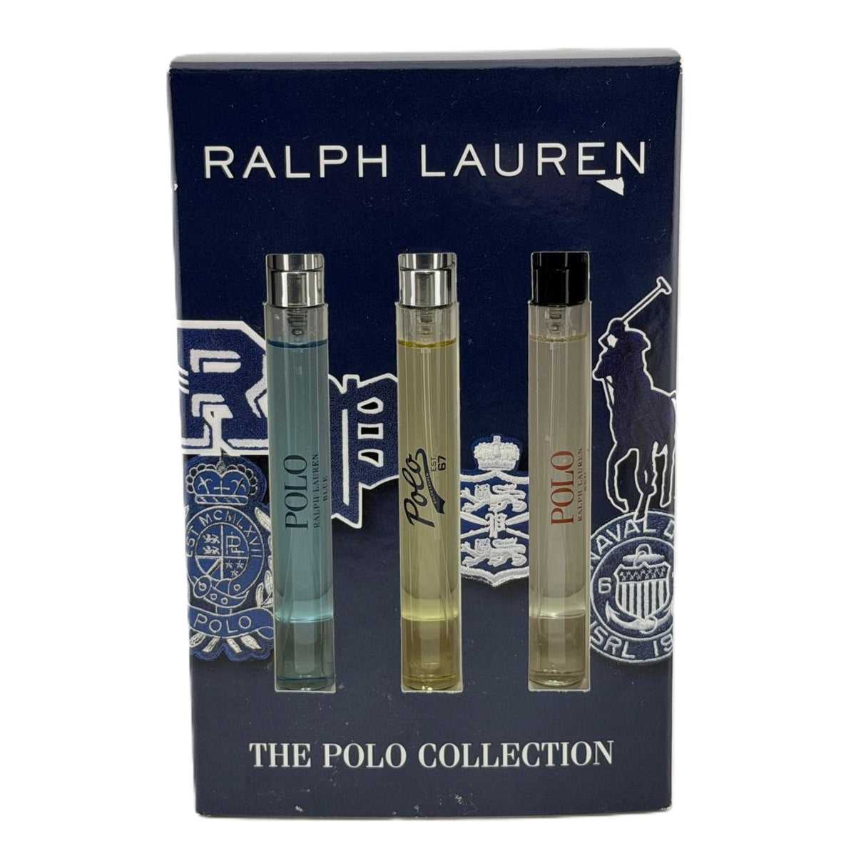 🐴 The Polo Collection by Ralph Lauren for Men | Polo Red + Polo 67 + Polo Blue | 3 × 0.34 fl.oz / 10 ml EDT Spray Set | Actual Images! | Miniature Collector’s Set
