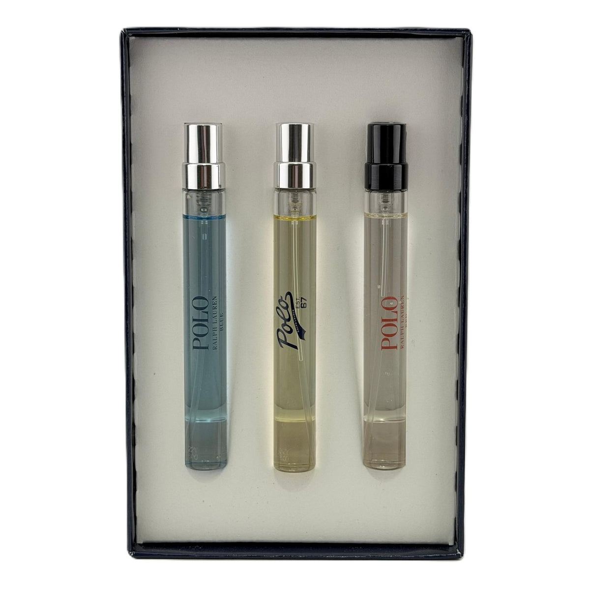 🐴 The Polo Collection by Ralph Lauren for Men | Polo Red + Polo 67 + Polo Blue | 3 × 0.34 fl.oz / 10 ml EDT Spray Set | Actual Images! | Miniature Collector’s Set