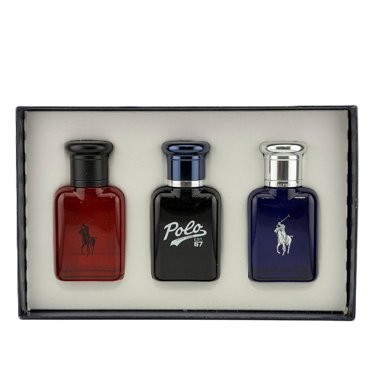 🐴 The Polo Collection by Ralph Lauren for Men | Polo Red + Polo 67 + Polo Blue | 3 × 1.36 fl.oz / 40 ml EDT Spray Set | New in Display Box | Actual Images!