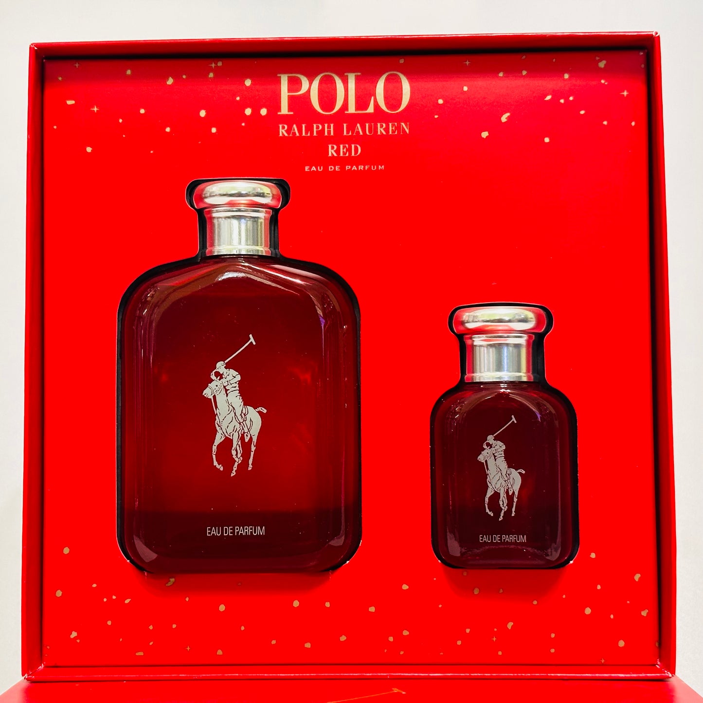 Ralph Lauren Polo Red 2 bottles Men Set 4.2 + 1.36 oz Eau de Parfum spray