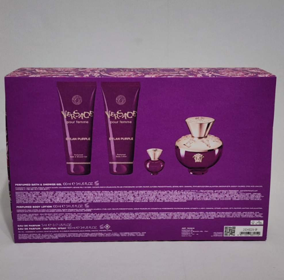 Versace Dylan Purple 4Pcs Set for Women