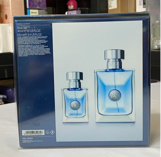 Versace Pour Homme 3.4 + 1.0 oz EDT Spray 2 bottles Men Set