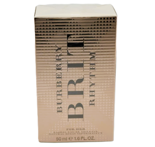 Brit Rhythm Floral for Her by Burberry | 50 ml / 1.6 fl oz EDT Spray | Cellophane Box