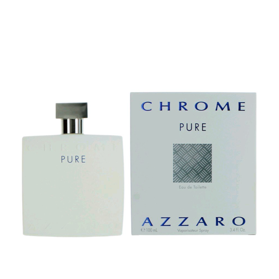Chrome Pure by Azzaro for Men 3.4 fl.oz / 100 ml Eau de Toilette Spray | Brand New Cellophane Sealed