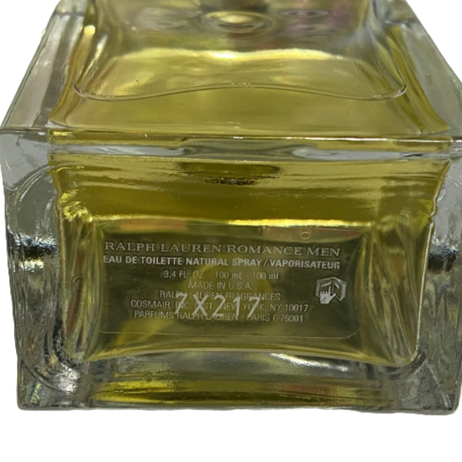 Romance by Ralph Lauren for Men | Rare Vintage | 3.4 oz / 100 ml EDT | No Cap, No Box | Sprayer Non-Functional — Selling As Is