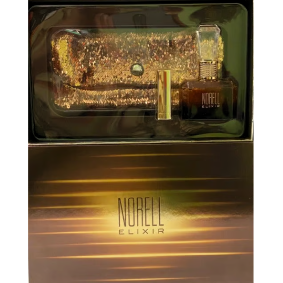 Norell Elixir by Norell New York Women's 3-Piece Set: EDP 100 ml, Lipstick & Evening Bag