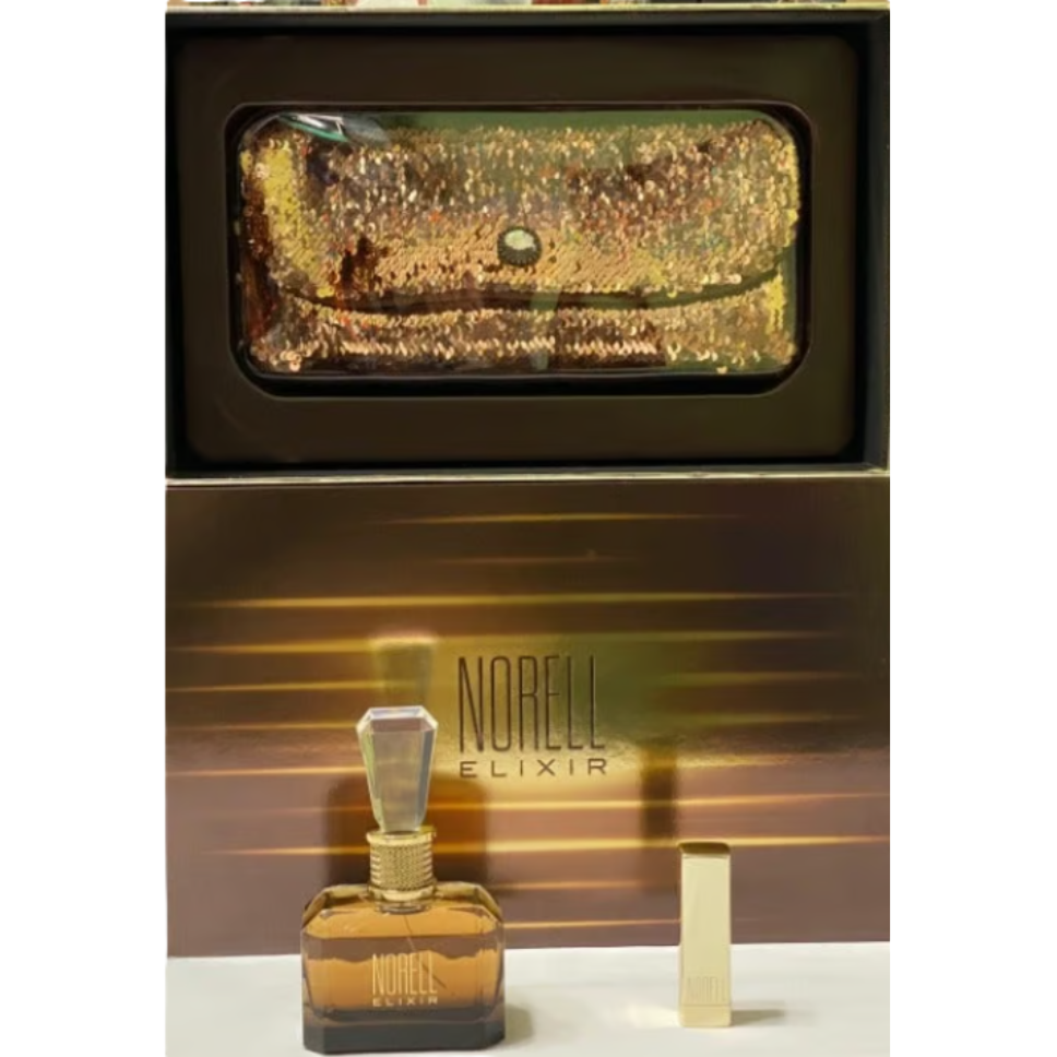 Norell Elixir by Norell New York Women's 3-Piece Set: EDP 100 ml, Lipstick & Evening Bag