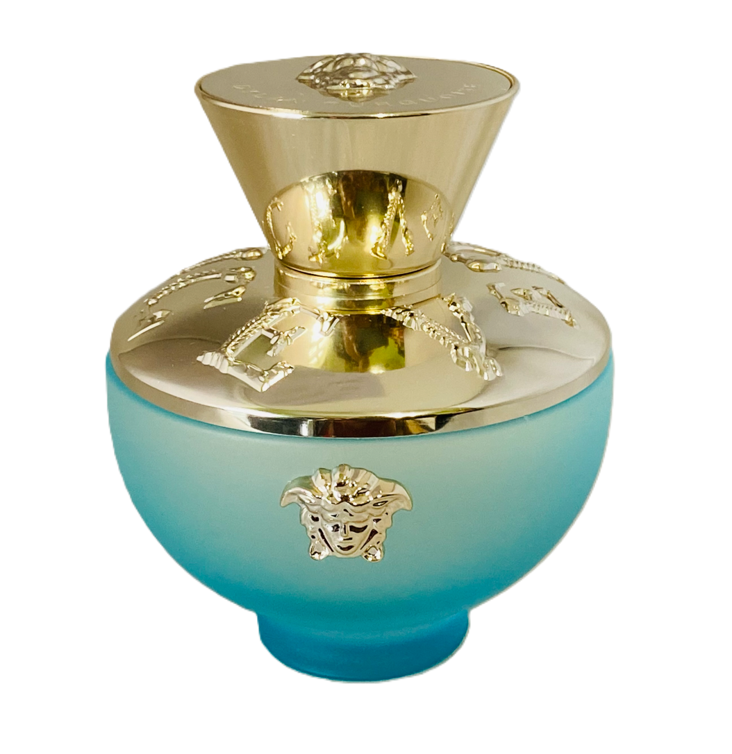 💙 Versace Dylan Turquoise for Women | 3 Options | 3.4 oz EDT Tester Box + 3.4 oz EDT Sealed Box + 4-Piece Gift Set (EDT + Body Lotion + Shower Gel + Travel Pouch) | Donatella Versace 2021 | Italian Luxury