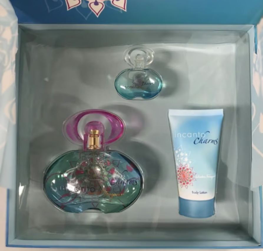 Salvatore Ferragamo Incanto Charms for Women EDT | 1.7 oz & 3-Piece Gift Set | Vintage Classic Italian Fragrance