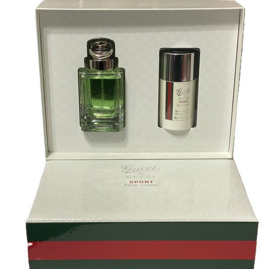 Gucci by Gucci Pour Homme Sport 2 Piece Set Includes: 3.0 oz Eau de Toilette Spray + 2.4 oz Deodorant Stick