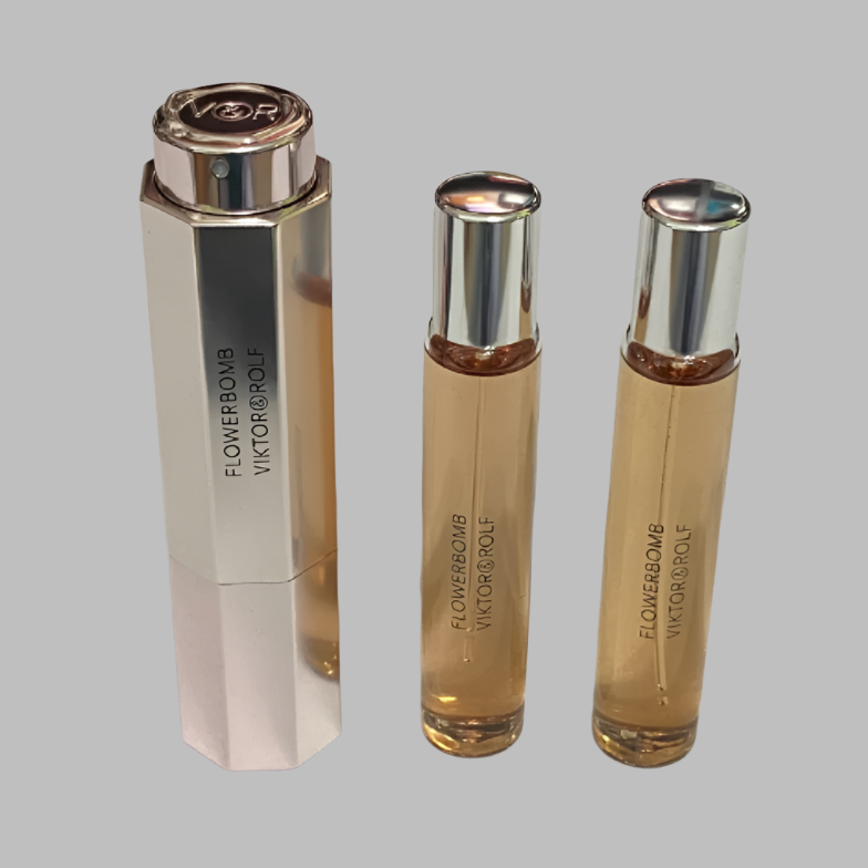 Flowerbomb by Viktor Rolf for women 3 x 0.6 fl.oz / 18 ml eau de parfum refillable Purse spray