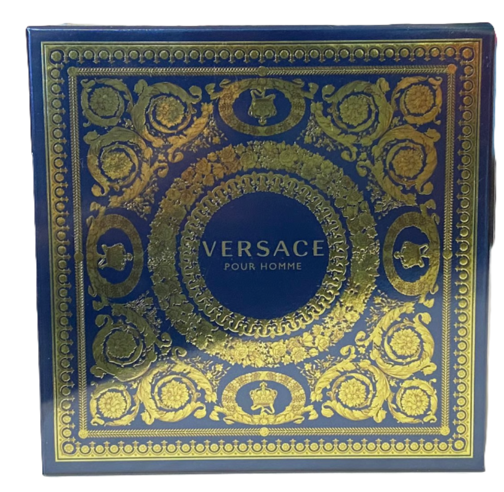 Versace Pour Homme for Men EDT 2-Bottle Set | 3.4 oz + 1.0 oz Travel Spray | Hard Box
