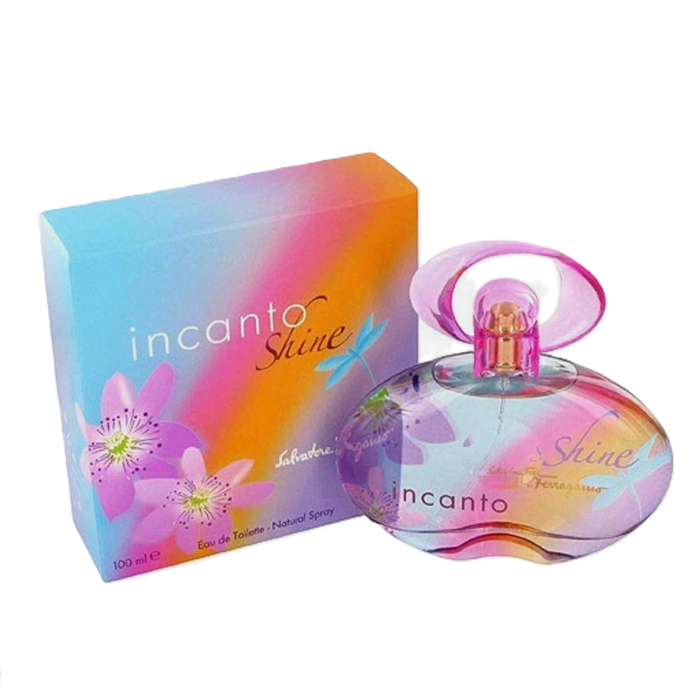 Salvatore Ferragamo Incanto Shine for Women EDT | 1.0 oz & 3.4 oz | Vintage Classic Italian Fragrance