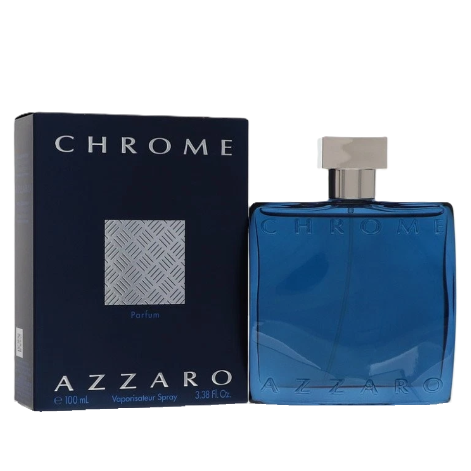 🔵 Azzaro Chrome Parfum for Men 3.38 fl.oz / 100 ml | New Sealed Cellophane Box | The Ultimate Chrome Experience