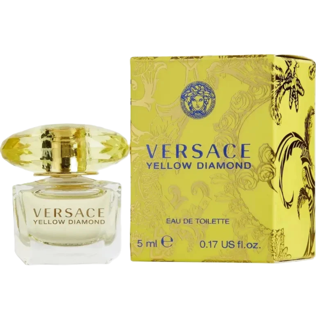 🟡 RARE VINTAGE: Versace Yellow Diamond EDT for Women | 5 Options | Mini Splash + 1.7 oz + 3.0 oz Tester + 3.0 oz Sealed + 3-Piece Set w/ Zipper Pouch | Vintage Classic Formula | 2011