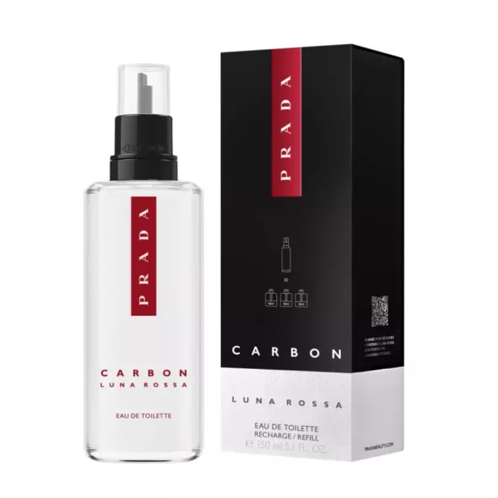 ⚡ RARE FORMATS: Prada Luna Rossa Carbon for Men | 2 Options | 3.4 oz EDT Sealed + Rare 5.1 oz EDT Recharge/Refill | The Darkly Futuristic Luna Rossa | Daniela Andrier 2017 | Hard-to-Find