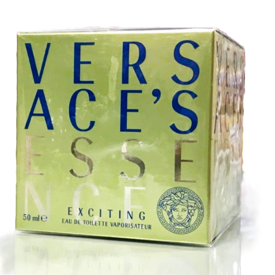 🔶 EXTREMELY RARE: Versace Essence Exciting for Women | 2 Options | 1.7 oz EDT Sealed Box + 1.7 oz EDT Open Box | Hard to Find | Gianni Versace Era | Late 1990s Italian Luxury Collector’s Feminine