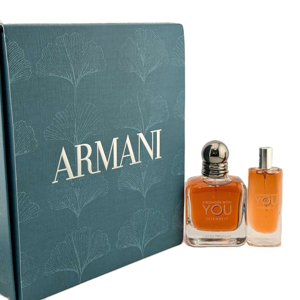 Emporio Stronger with You Intensely by Giorgio Armani for Men | 2 Bottles Set | EDP Spray