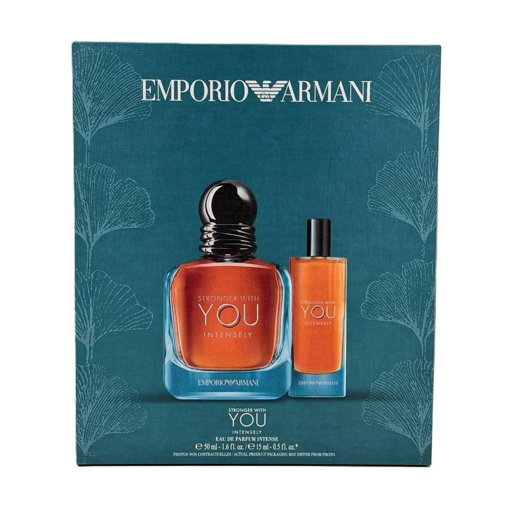 Emporio Stronger with You Intensely by Giorgio Armani for Men | 2 Bottles Set | EDP Spray