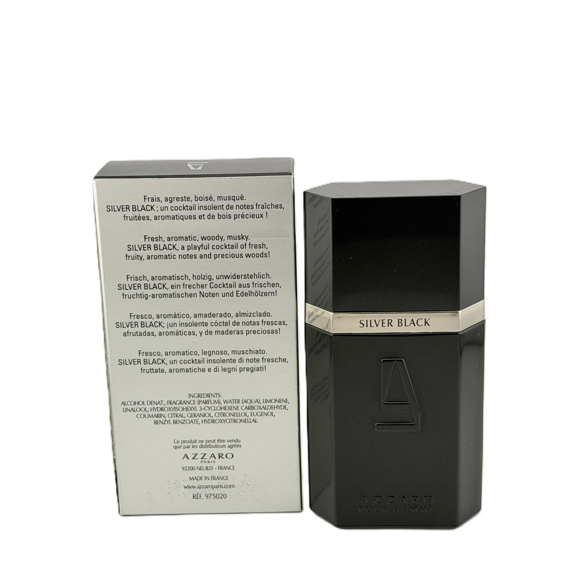 ⚫️ RARE & Discontinued: Azzaro Silver Black for Men 1.7 fl.oz / 50 ml EDT Spray | New, No Cellophane | Hard to Find