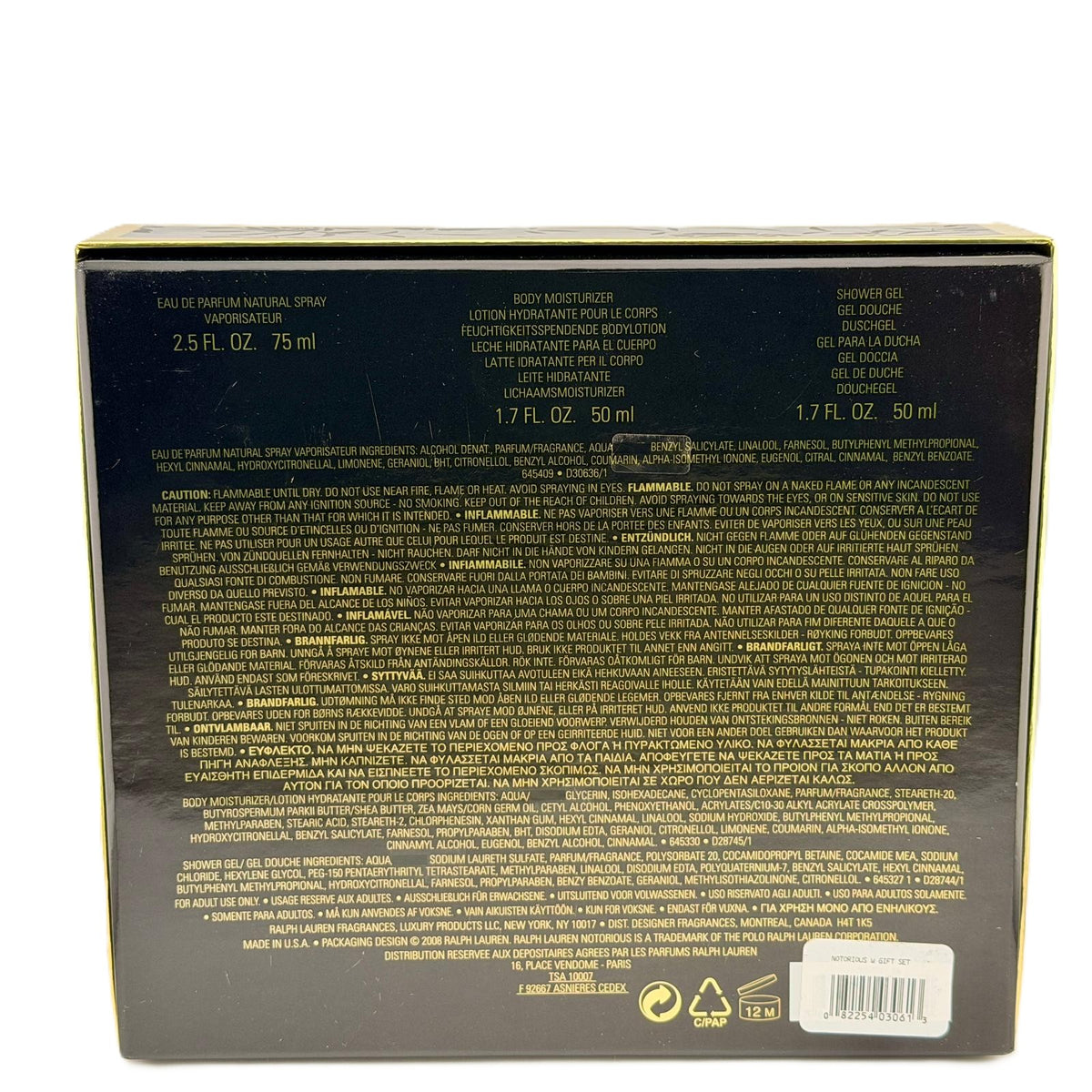 Notorious by Ralph Lauren EDP – Vintage Stock, No Cellophane | 5 Size Options incl. 3-Pc Set