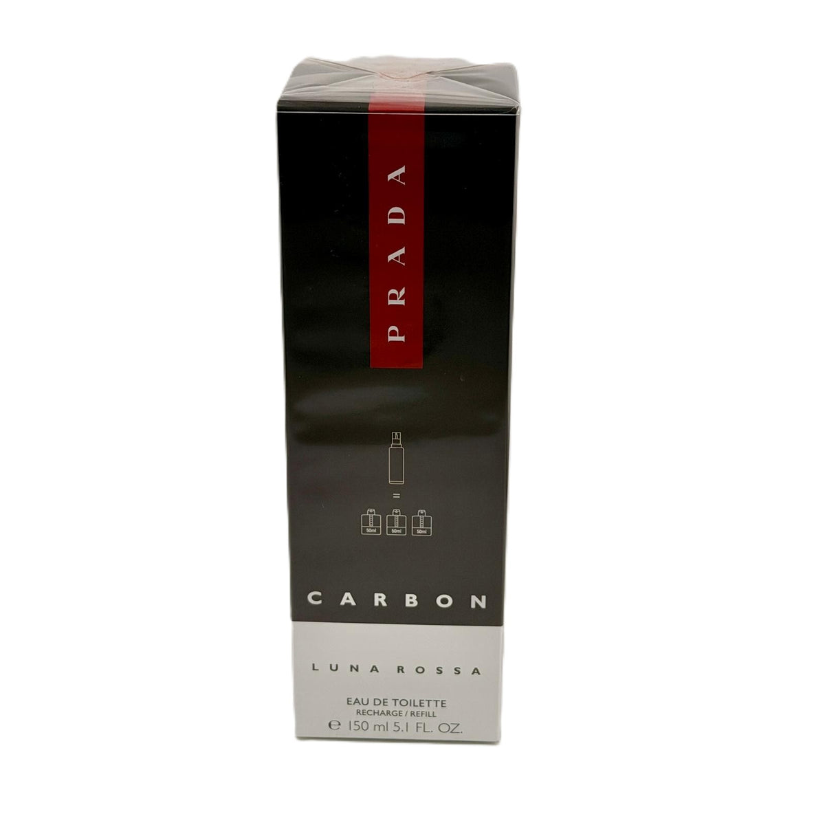 ⚡ RARE FORMATS: Prada Luna Rossa Carbon for Men | 2 Options | 3.4 oz EDT Sealed + Rare 5.1 oz EDT Recharge/Refill | The Darkly Futuristic Luna Rossa | Daniela Andrier 2017 | Hard-to-Find