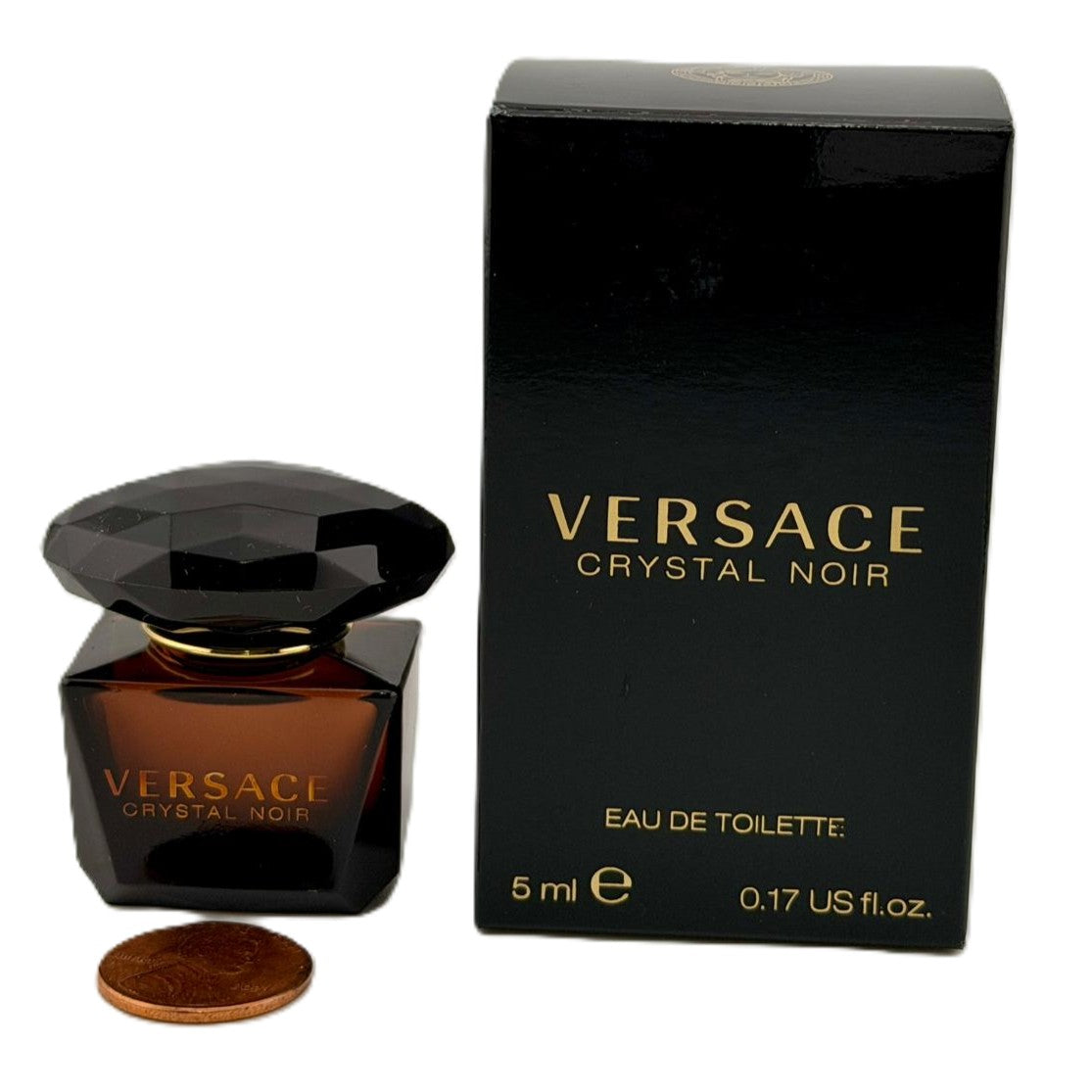 🔮 RARE: Versace Crystal Noir for Women | 3 Options | 0.17 oz EDT Mini Splash + 3-Piece Set (1.7 oz EDP) + 4-Piece Set (3.0 oz EDP + Make-Up Case) | Donatella Era | Italian Luxury Feminine