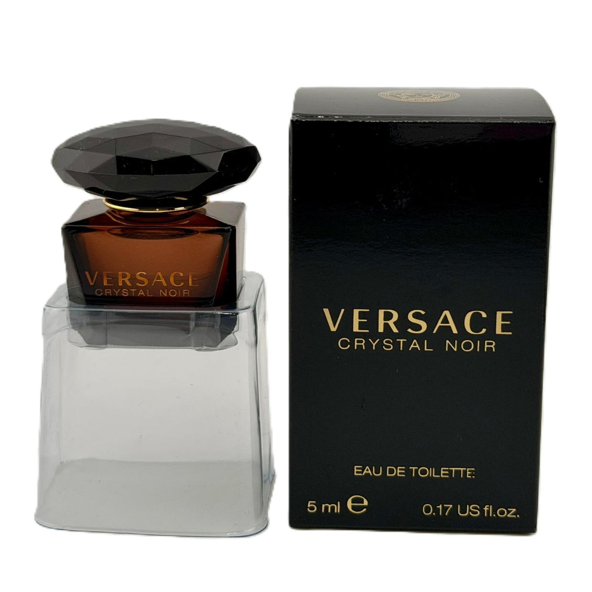 🔮 RARE: Versace Crystal Noir for Women | 3 Options | 0.17 oz EDT Mini Splash + 3-Piece Set (1.7 oz EDP) + 4-Piece Set (3.0 oz EDP + Make-Up Case) | Donatella Era | Italian Luxury Feminine