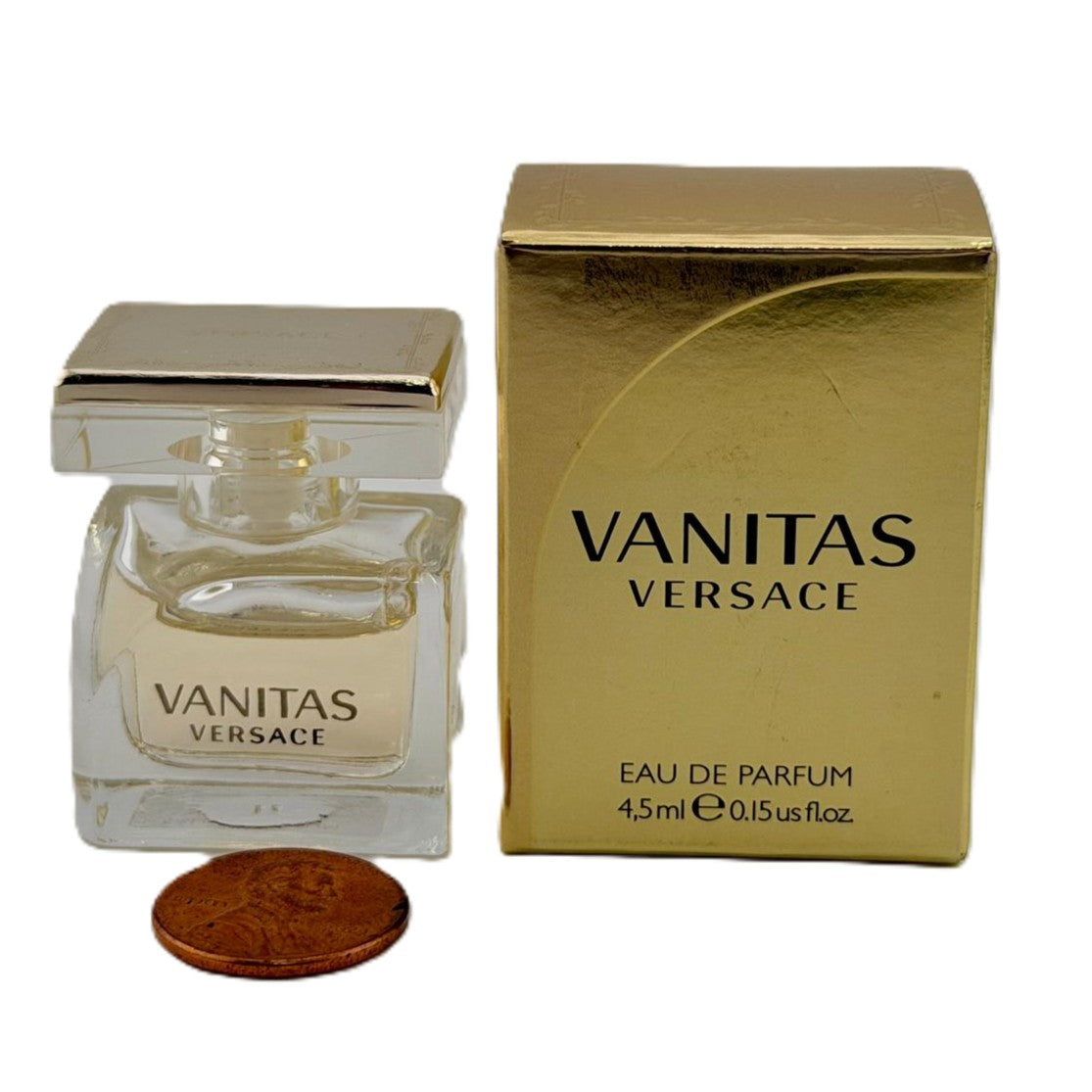 💀 ULTRA RARE MINI: Versace Vanitas EDP for Women | 0.15 oz / 4.5 ml Splash Mini | New in Box | Donatella Versace 2012 | Vanitas Painting Tradition | Italian Luxury Collector’s Feminine