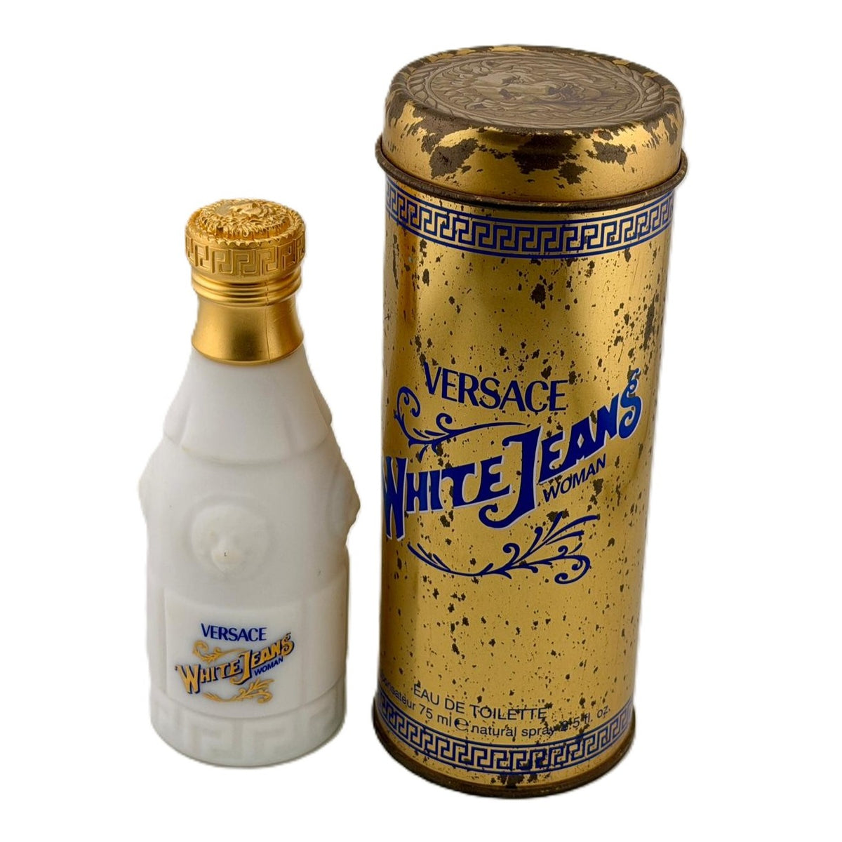 🧕 EXTREMELY RARE: Versace White Jeans for Women | 2.5 oz EDT Spray | New Bottle — Damaged Box | Batch: 00478Y1 | Actual Images | Gianni Versace VJC Era | Italian Luxury Collector’s Feminine