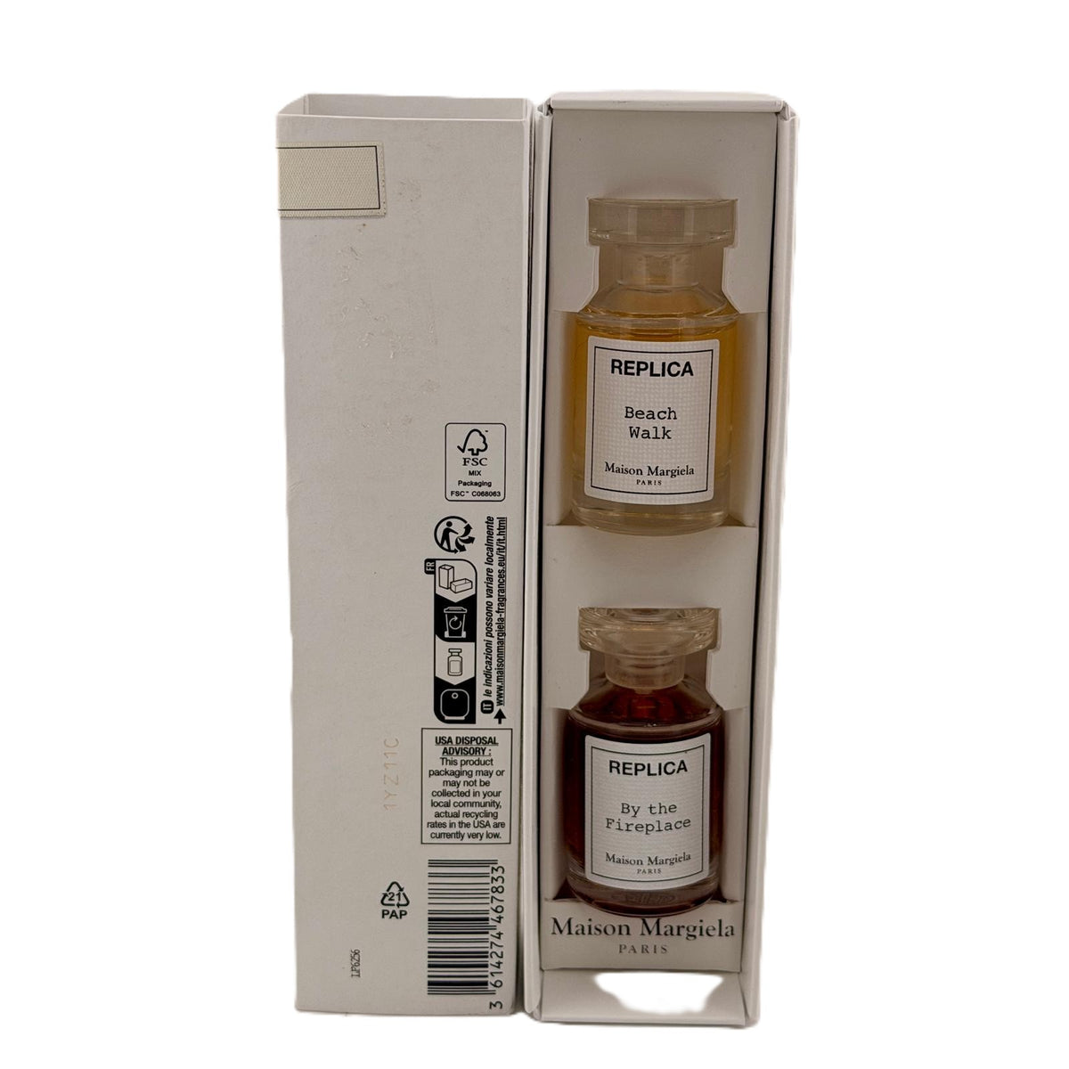 Replica by Maison Margiela | 2-Piece Mini Set | Beach Walk + By the Fireplace | 0.2 oz / 7 ml EDT Splash Each | Unisex | Launched 2013 & 2015 | Ships from US