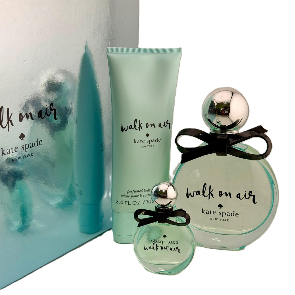 Walk on Air by Kate Spade Women's 3-Piece Set - 100 ml EDP, 7.5 ml Splash Mini & 100 ml Body Cream
