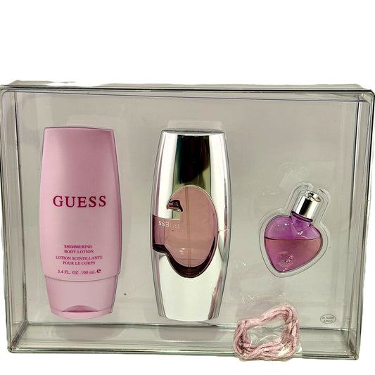 Guess by Guess Women's Sexy Edge 3-Piece Set - 75 ml EDP, 7.5 ml Mini & 100 ml Shimmering Lotion