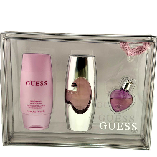 Guess by Guess Women's Sexy Edge 3-Piece Set - 75 ml EDP, 7.5 ml Mini & 100 ml Shimmering Lotion